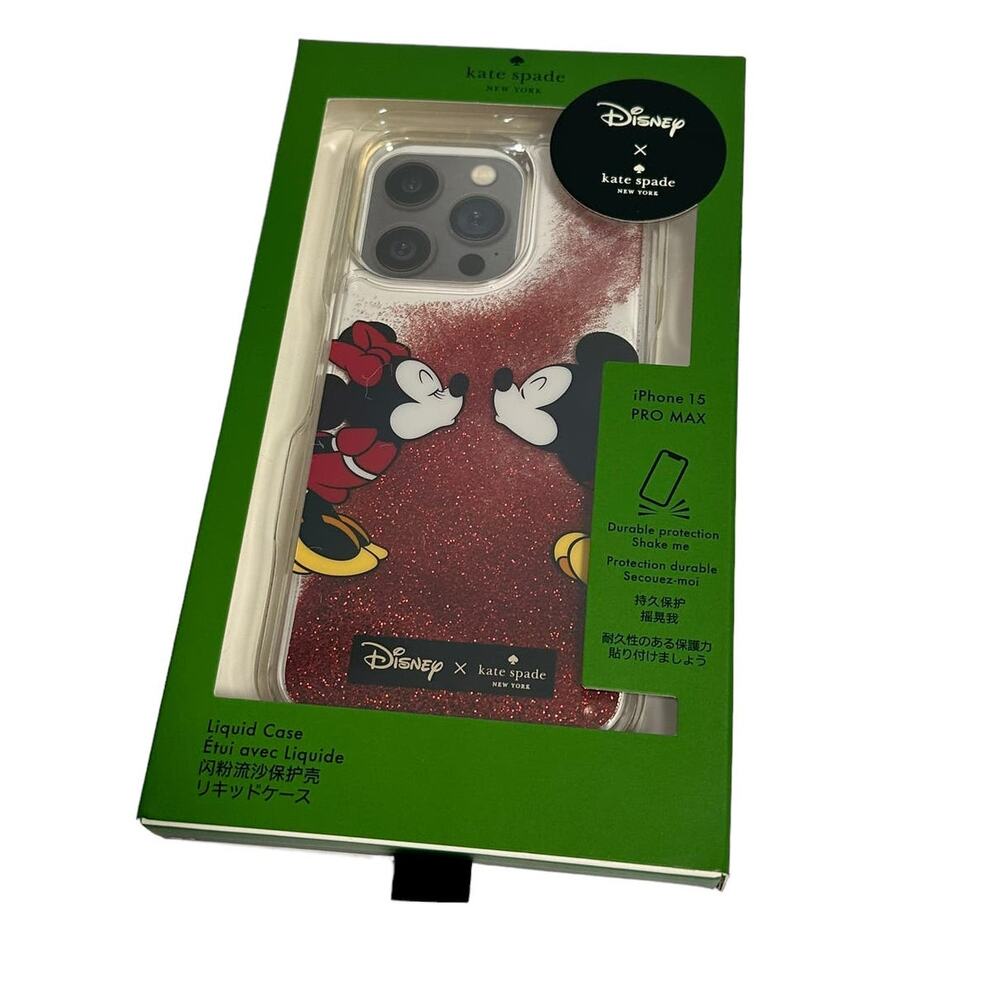 Kate Spade New York Minnie Mouse Glitter Liquid iPhone 15 PRO MAX Case